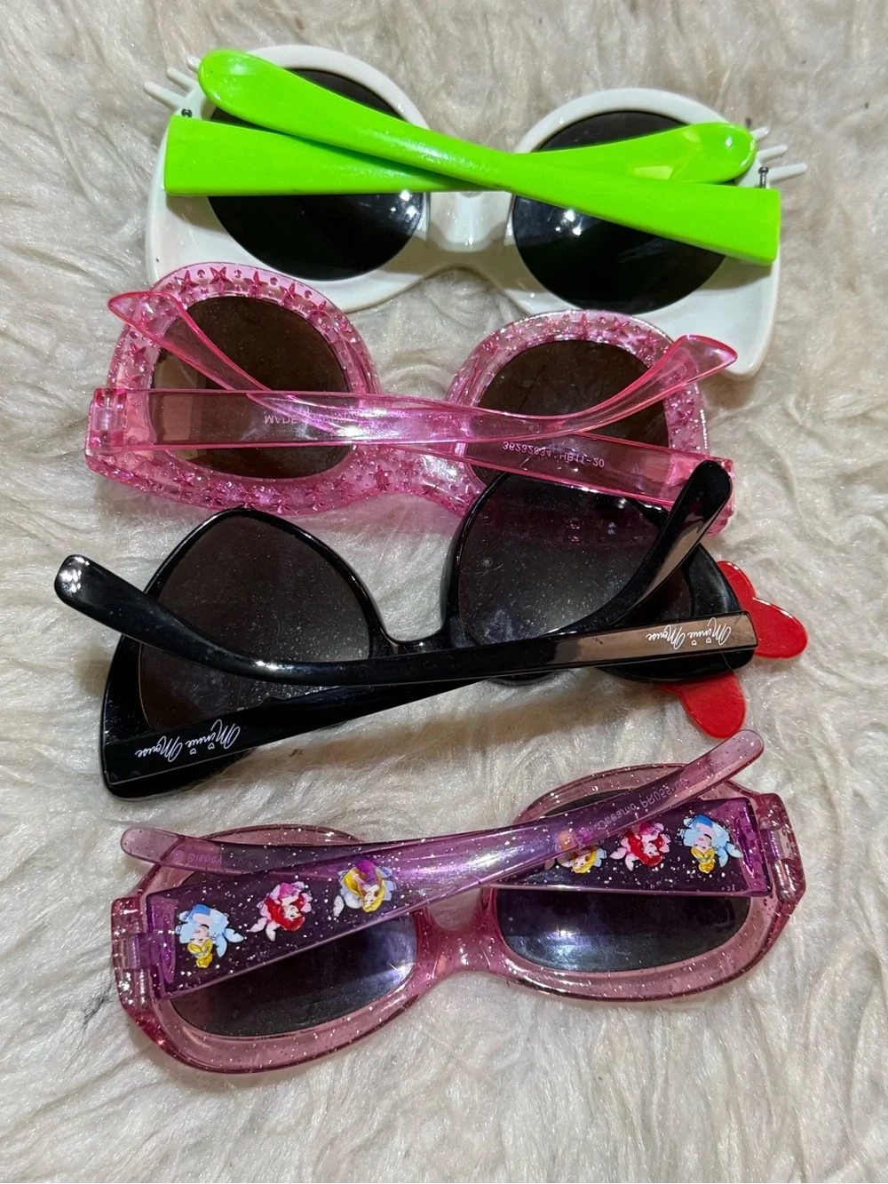 Kids Girls Pink Heart & Cat |Minnie Mouse|Princess Sunglasses Set Pack of 4